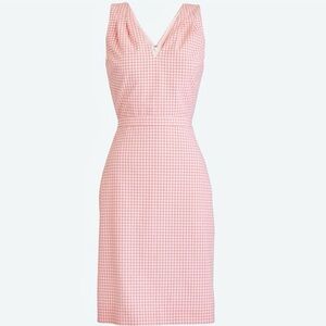 J. Crew Pink Gingham Mini Dress